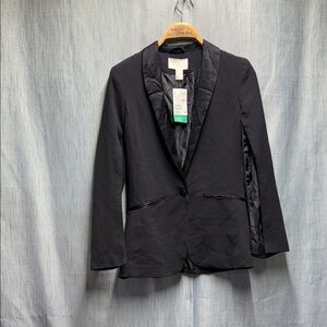 H&M Charcoal Blazer with open sleeves size 4 NWT